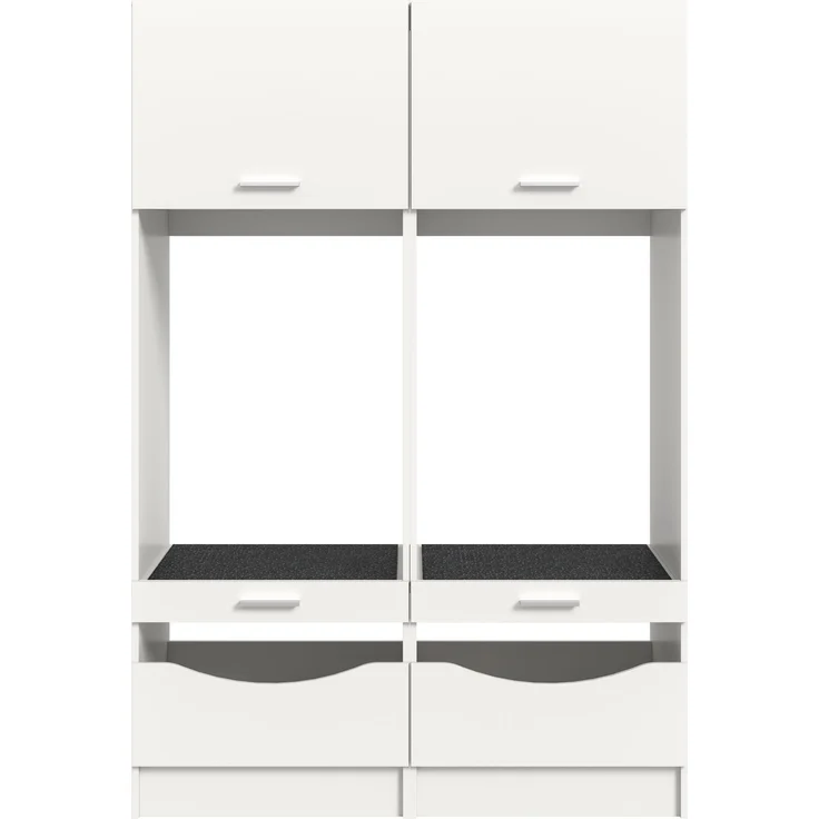 Waschmaschienenumbau Set (B/H/T: 133x195x68 cm) in weiß Nachbildung – Bild 2