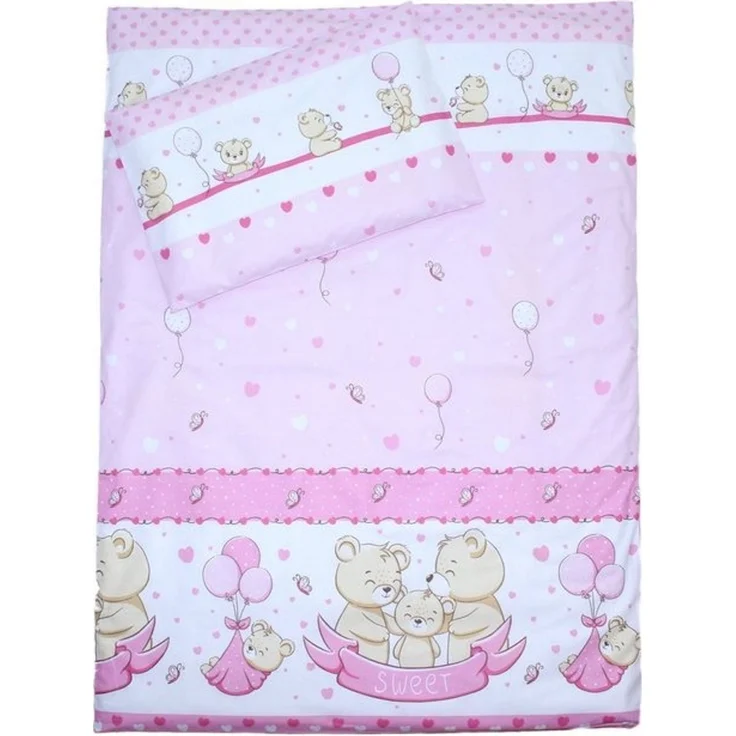 Primawela Babybettwäsche Bettset mit Bettwäsche Vollstoff Chiffon Baby Kinder, 4 teilig – Bild 3