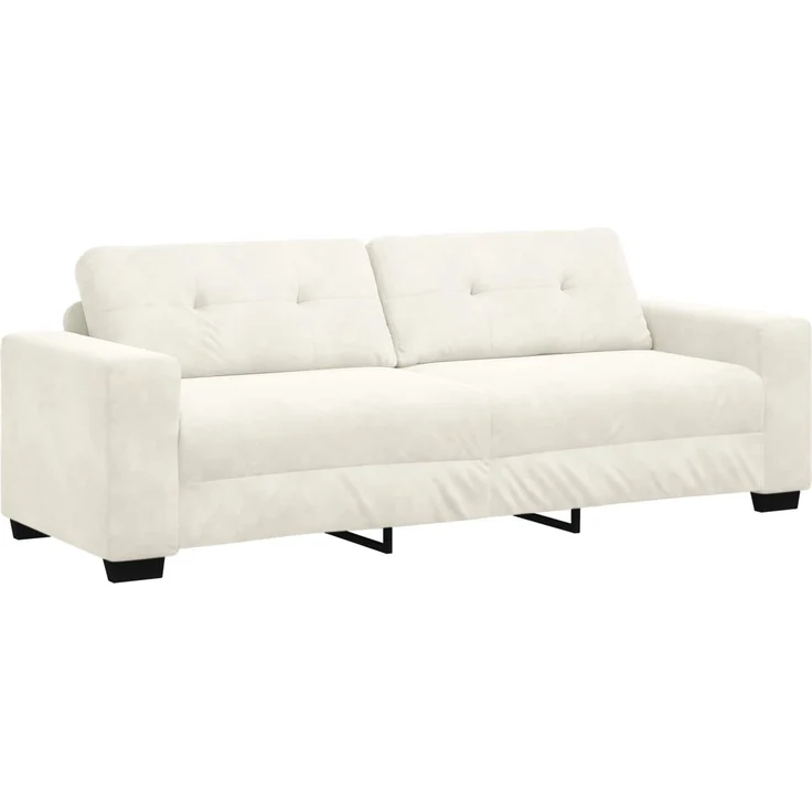 vidaXL Sofa Set 3 stk. 6-Sitzer Creme 221 x 78 x 80 cm Samt 3324647 – Bild 6