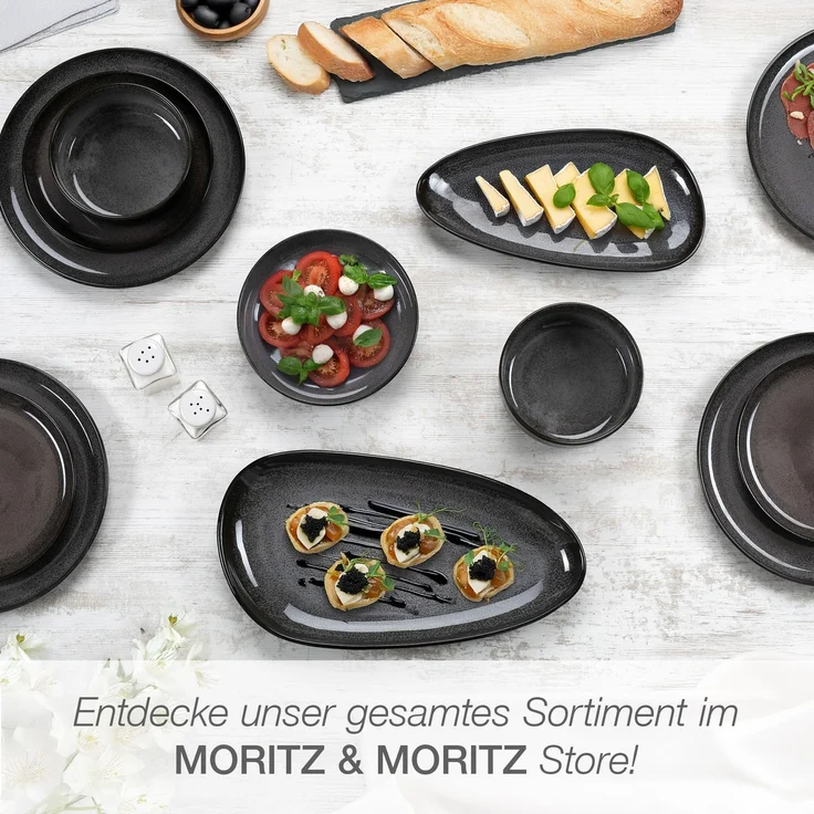 Moritz & Moritz VIDA Servierteller 2 tlg. anthrazit – Bild 7