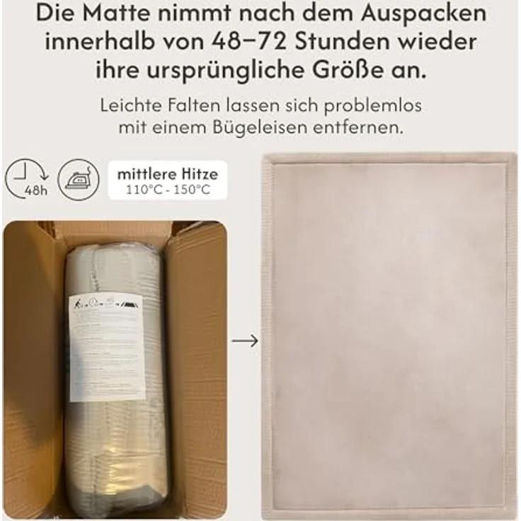 Hakuna Matte Wolkenweicher Kinderteppich | Beige 170x120x2,5cm – Bild 6