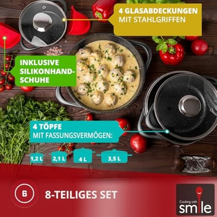 Smile 10-teiliges Kochgeschirr-Set MGK-17 – Bild 3