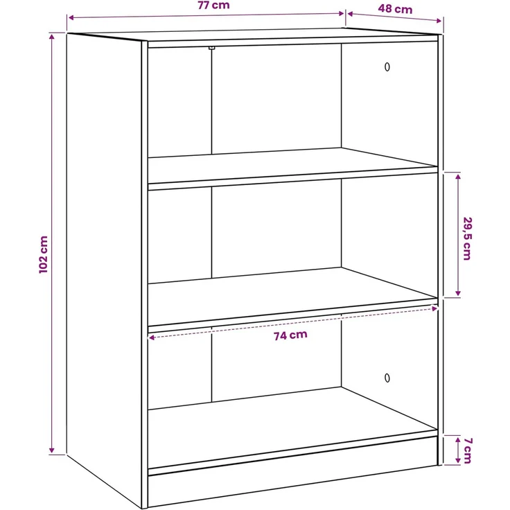vidaXL Kleiderschrank mit Regal Artisan-Eiche 77 x 48 x 102 cm PB 8010914 – Bild 9