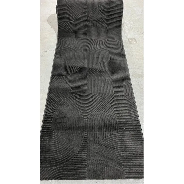 Rutschfester Läuferteppich 80 x 80 cm Polyester Grau 88685218 [en. casa]