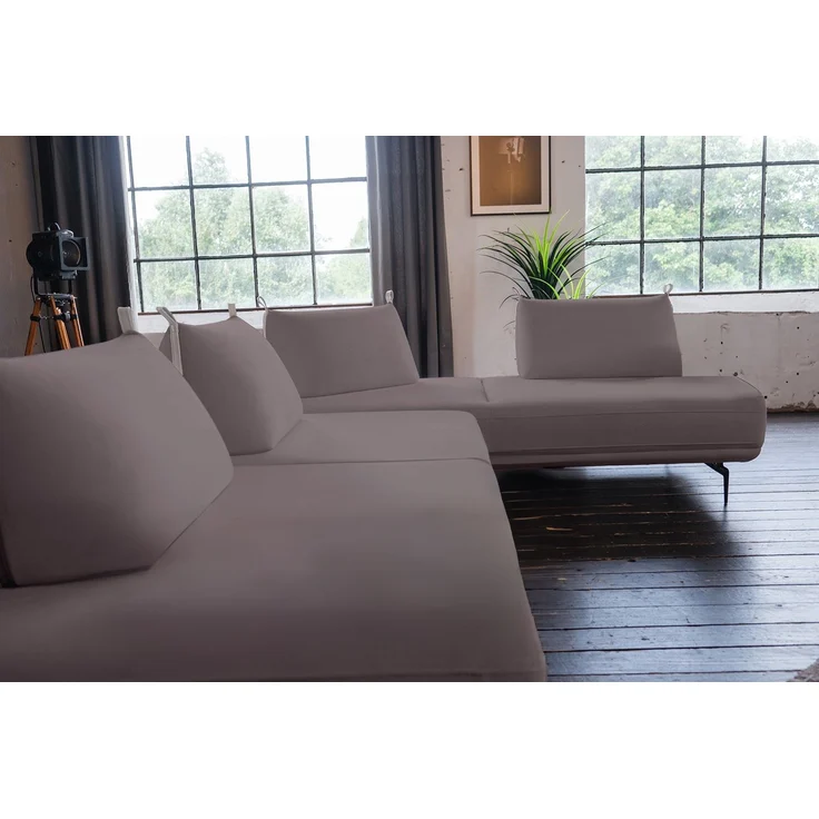 KAWOLA Ecksofa CANE Schlafsofa Daybed Stoff lila 80 x 210 x 310 cm – Bild 5