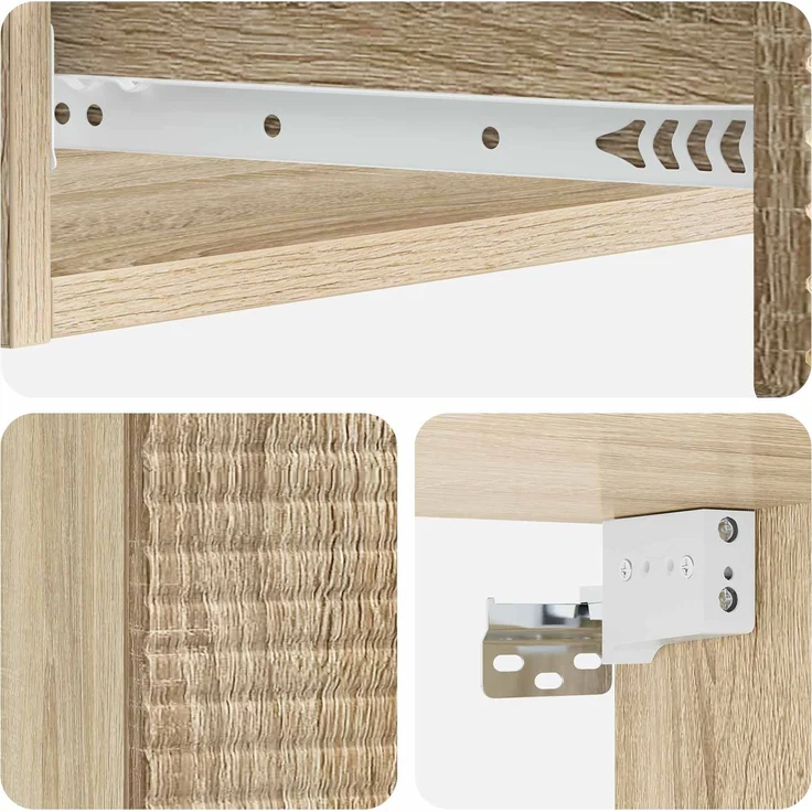 vidaXL Wandmontierter Beistelltisch Sonoma-Eiche 87,5 x 34,5 x 17 cm 898667 – Bild 8