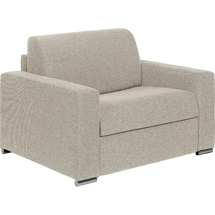 Vente-unique - CALITO - Schlafsessel - Metall - Stahl - Beige - 124 x 95 x 85 cm
