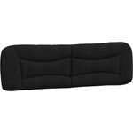 vidaXL Bett Kopfteil-Kissen "Hvar" Schwarz 180 cm Stoff (1-tlg)