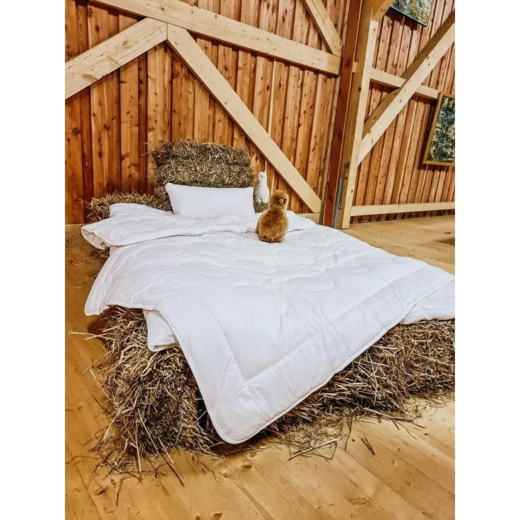 Golden Alpaca Bettdecke Alpaka Decke Alpaka Geschenk Alpaka Wolle (Sommerdecke, 155x220 cm) – Bild 3