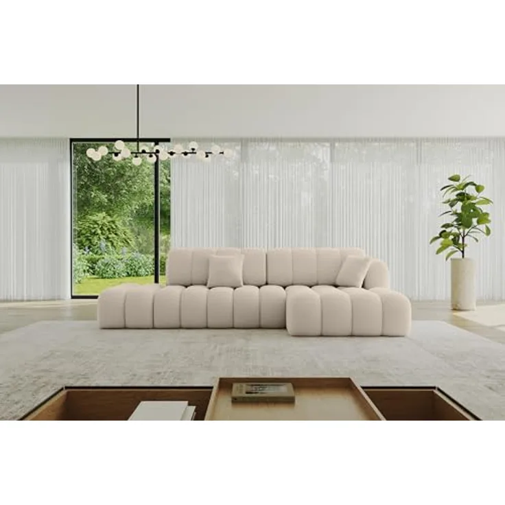 ALTDECOR Ecksofa OLEA-L2-S, Eckcouch mit Schlaffunktion und Bettkasten, L-Form, komfortabler Polyurethanschaum