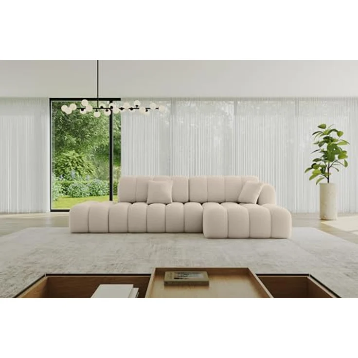 ALTDECOR Ecksofa OLEA-L2-S, Eckcouch mit Schlaffunktion und Bettkasten, L-Form, komfortabler Polyurethanschaum – Bild 1