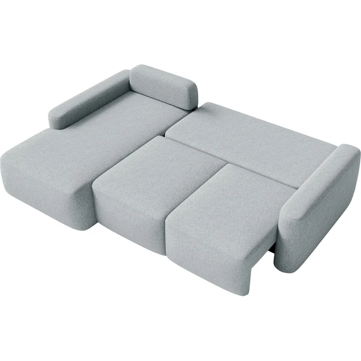 Selsey 'Carnos Mini' Ecksofa mit Schlaffunktion, Ottomane links, Chenille pflegeleicht, Grau – Bild 4