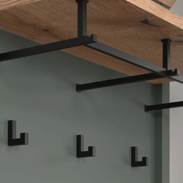 Garderobe Set Stanton in grün und Eiche Landhaus 260 x 198 cm – Bild 10