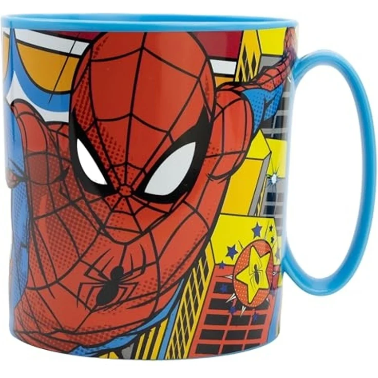 Spiderman Becher Mikrowellengeeigneter Kunststoffbecher 390 ml – Motivbecher für Kinder – Bild 1