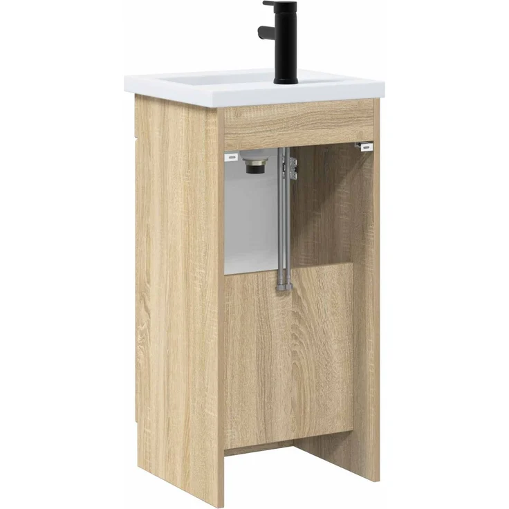 vidaXL Badezimmerschrank mit Waschbecken Sonoma-Eiche 890056 – Bild 5