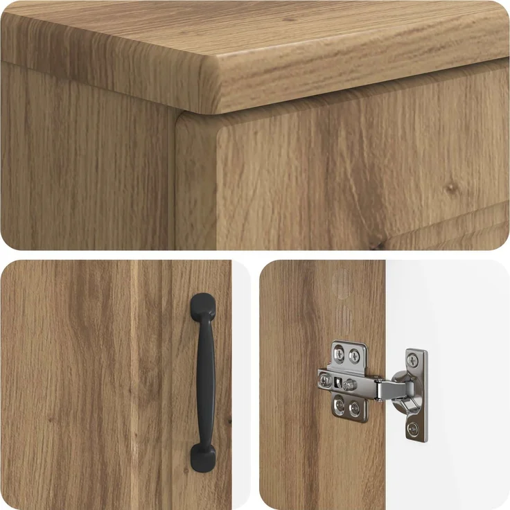 vidaXL 2-teiliges Badezimmer Schrank Set UTRECHT Artisan-Eiche 3417656 – Bild 6