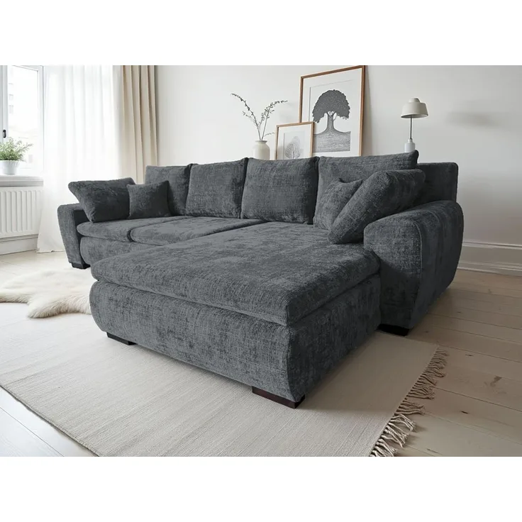 Home affaire Ecksofa Cara Mia L-Form, B: 325 cm, XXL-Sofa mit 4 Zierkissen, optional Schlaffunktion & Bettkasten, Liegefl. 145x270 cm