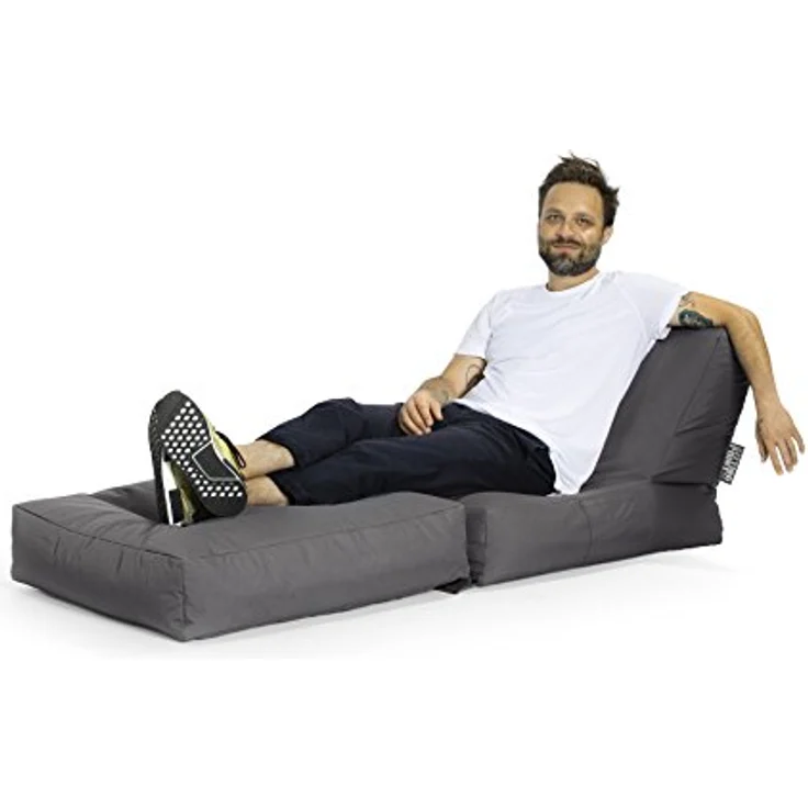 Sitting Point Sessel Twist Scuba 300 l, Outdoor-Sitzsack in Anthrazit mit waschbarem Bezug und praktischer Seitentasche – Bild 3
