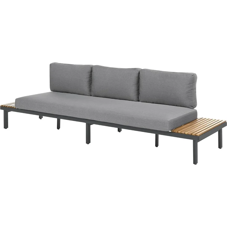 Gartensofa 3-Sitzer FIVIZZANO Akazienholz Dunkelgrau – Bild 4