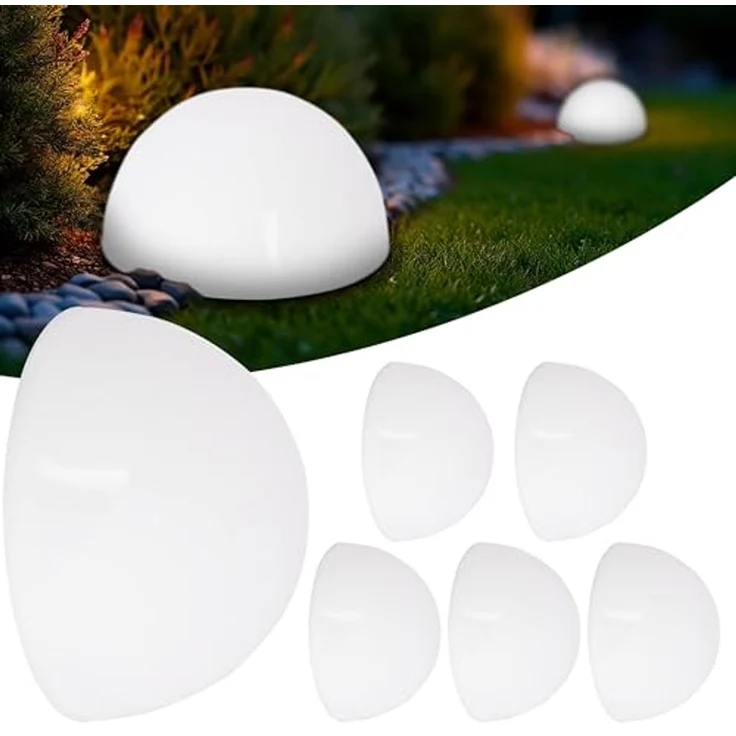 monzana LED Solarleuchte, Solarleuchte, 6er Set Solarlampe Außen Wetterfest Kugel Hängend Garten Balkon Wand – Bild 4