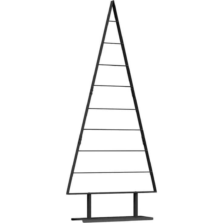 vidaXL Metall Weihnachtsbaum mit Ständer Schwarz 180 cm Stahl 42019173 – Bild 2