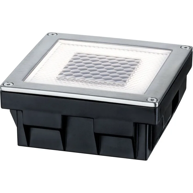Paulmann No. 93774 Bodeneinbauleuchten-Set Solar Cube LED Edelstahl, 1er Set