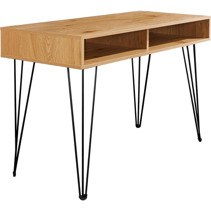 riess-ambiente Schreibtisch STUDIO 110cm natur-Eiche, Stauraum, Hairpin, homeoffice, platzsparend (Einzelartikel, 1-St), Industrial Laptoptisch - ideal für Studio, Wohn- oder Arbeitszimmer – Bild 1
