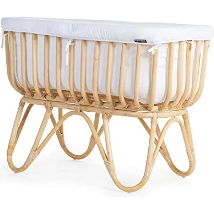Rattan Wieg Rechthoekig 80X40 + Matras + Jersey H