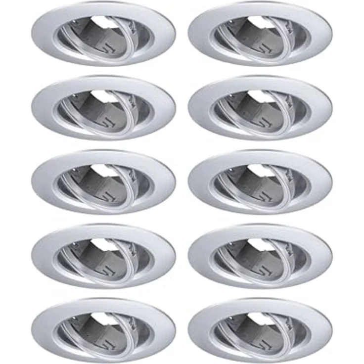 Paulmann 92116 Einbauleuchte rund 90mm 10er-Set Chrom schwenkbar – Bild 1