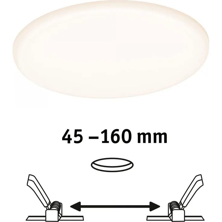 Paulmann No. 92389 LED Einbaupanel Veluna VariFit IP44 185mm 17W 3.000K