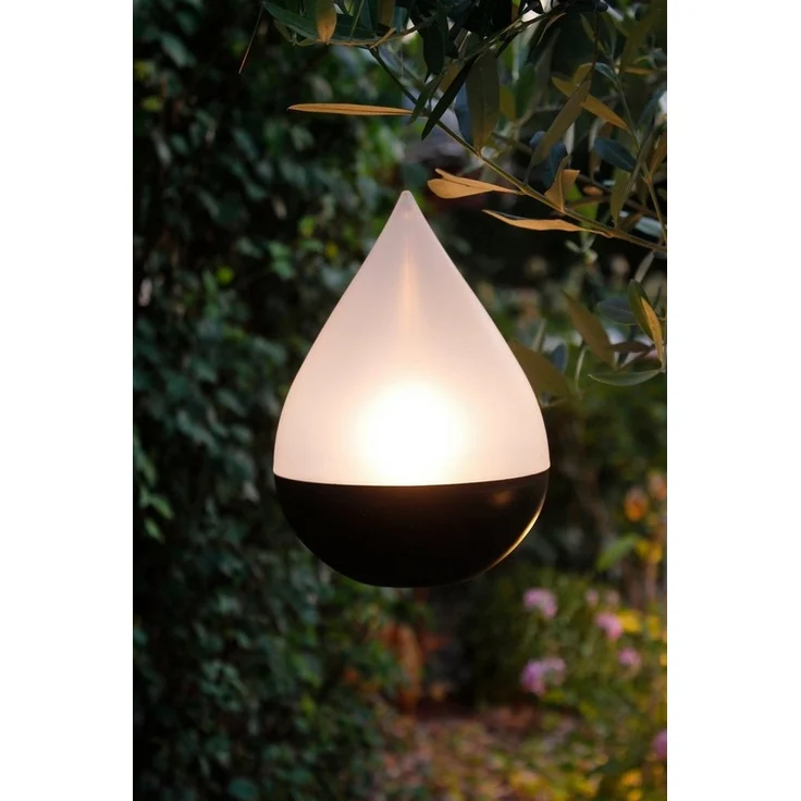 Arnusa LED Solarleuchte Gartenlampe Tropfen 3er Set Laterne Solar Tischleuchte hängend, Dämmerungssensor, LED fest integriert, Warm-Weiß, zum Aufhängen oder Stellen – Bild 3