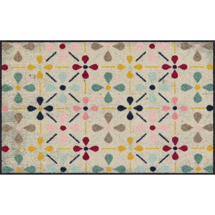 Salonloewe Fußmatte Fußmatte 75x120 Riki beige, Eingangsmatte groß, Höhe: 750 mm