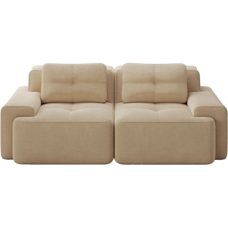 Boneless Modular Sofa,modernes Sofa für Wohnzimmer mit Tiefsitz bequemes Corduroy-Cloud-Sofa Loveseat-Kleinsofa Schlafsofa,Corduroy,Beige, – Bild 6