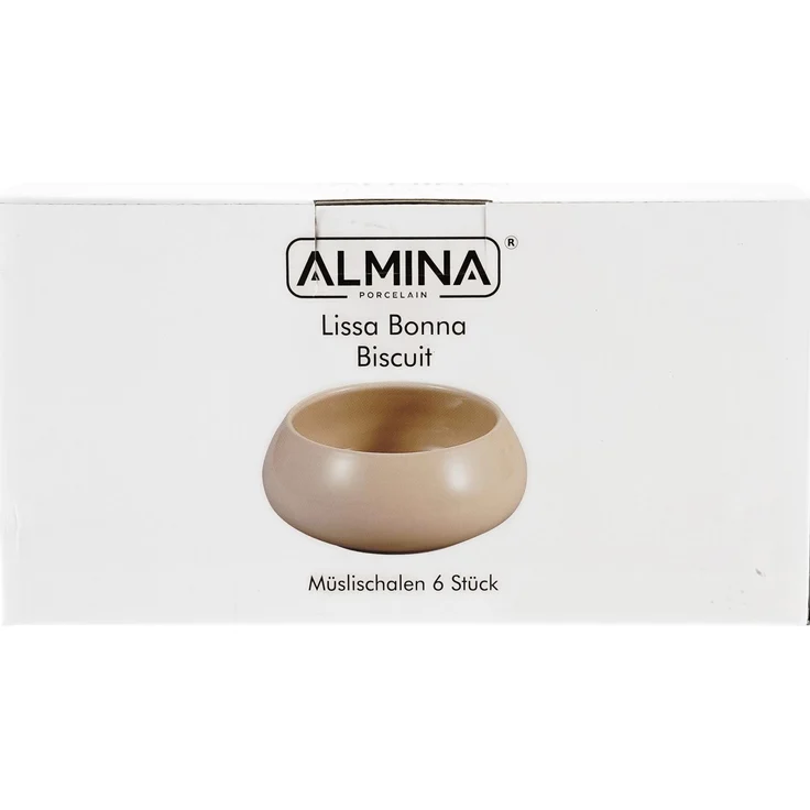 Lissa Bonna Biscuit 6er-Set Müslischalen aus hochwertigem Porzellan - 12 x 4,5 cm – Bild 5