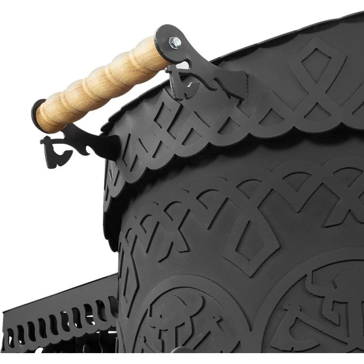 Holzkohlegrill Drakkar mit Gussrost Ø 54,5 cm – Robuster Rundgrill im Wiking-Stil – Bild 6