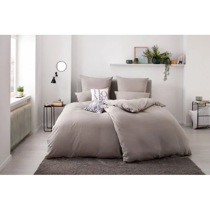 OTTO home Bettwäsche Desner, Microfaser, 2 teilig, Premium Qualität, 100 % Polyester, sehr weich, uni, ab 135x200 cm – Bild 1