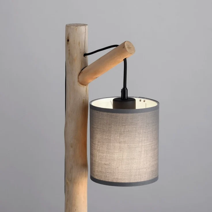 JUST LIGHT 15784-29 GREEN TRIBU Tischleuchte taupe Stoffschirm 1-flammig – Bild 3