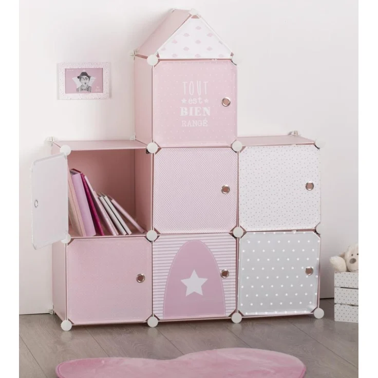ATMOSPHERA Schrank mit Schubladen für kleine Gegenstände für Kinderzimmer, 94,5 x 32 x 109 cm Rosa – Bild 2
