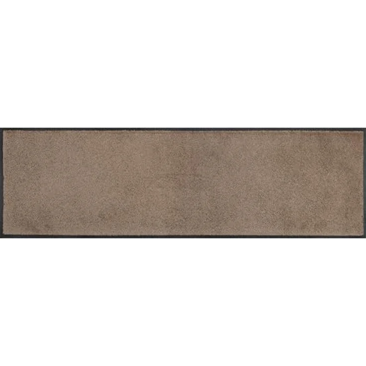 wash+dry Fußmatte, Taupe 35 x 120 cm, innen und außen, waschbar – Bild 1