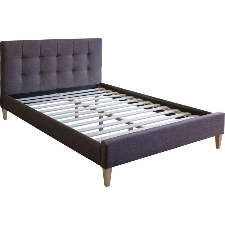 Homestyle4u Polsterbett inkl. Lattenrost 140x200, braun