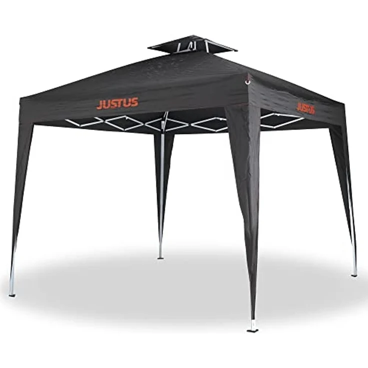 Justus Faltbarer Grillpavillon mit Spezialabdeckung und Entlüftungsmöglichkeit, schwarz, 250 x 250 x 260 cm (L x B x H) – Bild 1