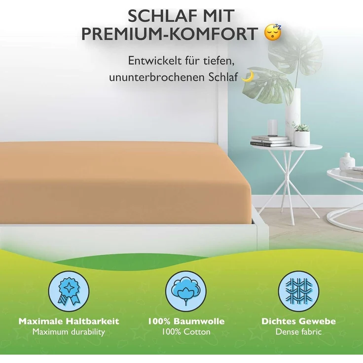 etérea Himmlische Qualität Spannbettlaken etérea Comfort Jersey Topper Spannbettlaken, Jersey, Gummizug: rundum, (1 Stück) – Bild 2