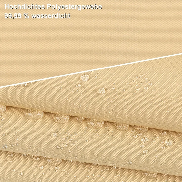 AXT SHADE Sonnensegel Wasserdicht Rechteckig 2x4 m Wetterschutz Sonnenschutz PES Polyester mit UV Schutz für Terrasse Balkon Garten-Sand(Wir Machen Sondergrößen) – Bild 3