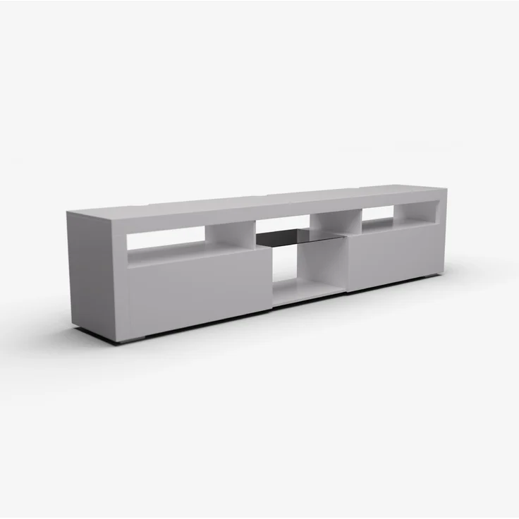 blumfeldt Lowboard Elgin Lowboard Fernsehschrank 150 x 30 x 40 cm, LED (Set), Fernsehschrank weiß TV-Schrank 3 Schubladen 150 x 30 x 40 cm (BxHxT) – Bild 6