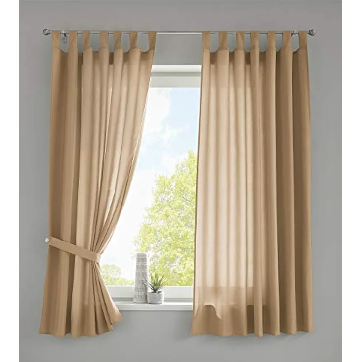 Gardinenbox Vorhang (2 St), Schlaufe, blickdicht, Microfaser, Schal Microsatin »Berlin« Blickdicht Kräuselband Raffhalter 20400N2 – Bild 2