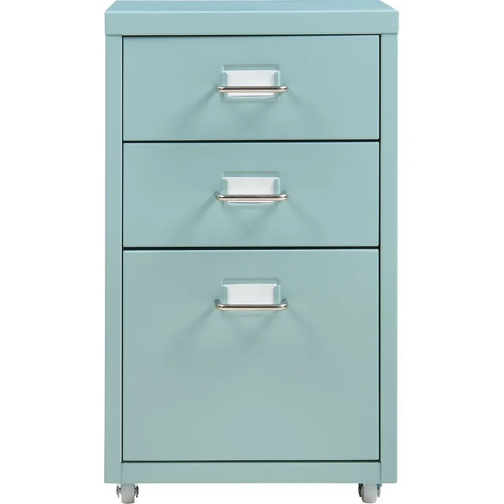 Rollcontainer Kökar mit 3 Schubladen 48x28x41 cm Mintgrün [en. casa] – Bild 5