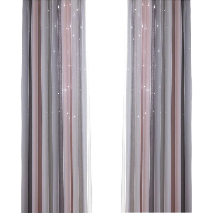 MODFU Verdunkelungsvorhang 2er Set Tüllvorhänge Farbverlauf Vorhänge Curtains Set (2 St), Ösen, verdunkelnd, Polyester, Schlafzimmer Thermovorhang Ösen Wärmeisolierend gegen Kälte Blickdicht – Bild 5