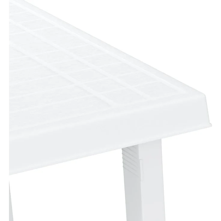 Gartentische,Campingtisch Weiß 79x56x64 cm PP Holzoptik – Bild 5