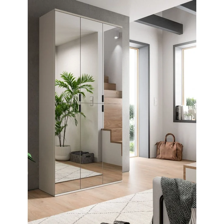 Garderobenschrank mit Spiegel Line-Up in kaschmir 91x193 cm – Bild 2
