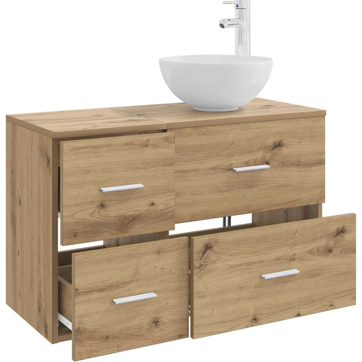 vidaXL Badezimmerschrank-Set 2 stk. Artisan-Eiche 79,5 x 41 x 80 cm 3403959 – Bild 3